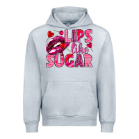 Heather Grey Lips like sugar Valentine's Day Urban Hoodie - HowdyJamesFarm