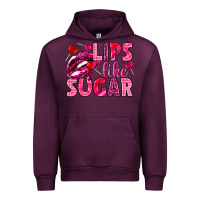 Mauve Wine Lips like sugar Valentine's Day Urban Hoodie - HowdyJamesFarm