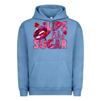 Pigment Pebble Blue Lips like sugar Valentine's Day Urban Hoodie - HowdyJamesFarm