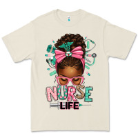 Bone afro messy bun nurse life Premium Tee - texasbilliewilder