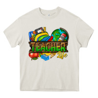 Cream teacher life Heavy Core Tee - texasbilliewilder