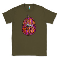 Army Green watercolor pumpkin leopard Classic Tee - RanaPortraitStore