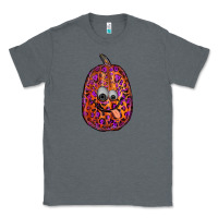 Charcoal Heather watercolor pumpkin leopard Classic Tee - RanaPortraitStore