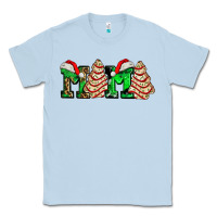 Dusty Blue mama with christmas tree cake ado Classic Tee - AdoDesignShop