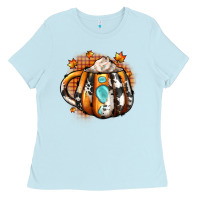 Baby Blue thanksgiving coffee cup gemstone Ladies Tee - JahusDesignShop