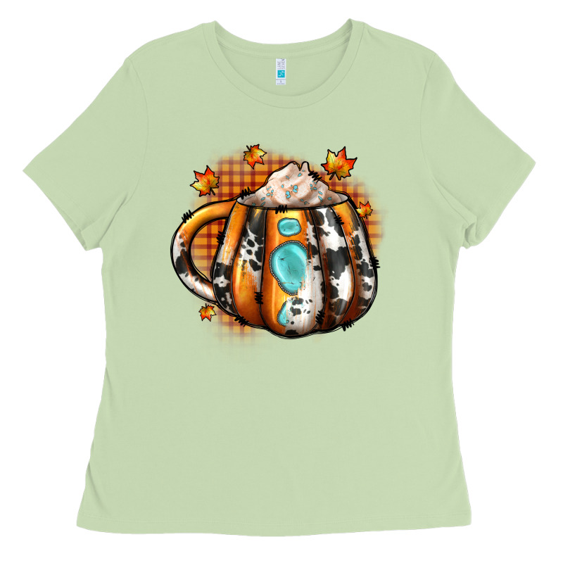 Thanksgiving Coffee Cup Gemstone Ladies Tee by JahusDesignShop | Teevron