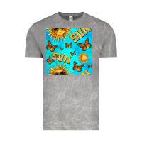 Cloud Rock sun with butterfly seamless pattern Vintage Tee - BundleAndBundleShop