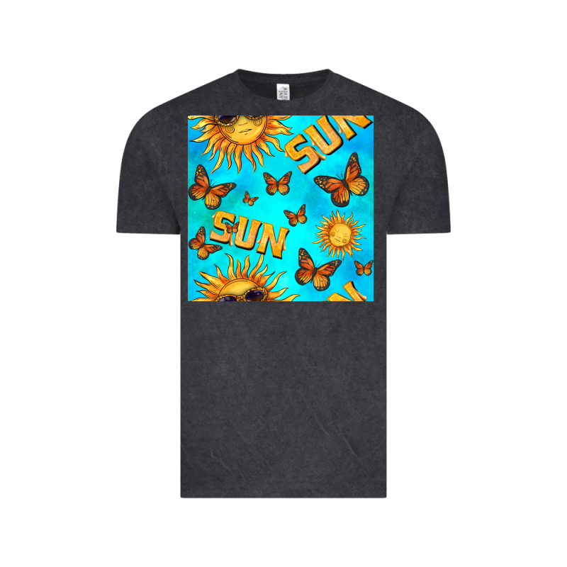 Sun With Butterfly Seamless Pattern Vintage Tee by BundleAndBundleShop | Teevron