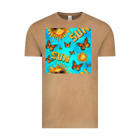 Vintage Camel sun with butterfly seamless pattern Vintage Tee - BundleAndBundleShop