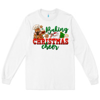 White Baking Christmas cheer Long Sleeve Tee - NancyCooperArtShop