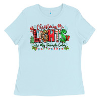 Baby Blue christmas lights are my favorite color Ladies Tee - Zillion Design Studio