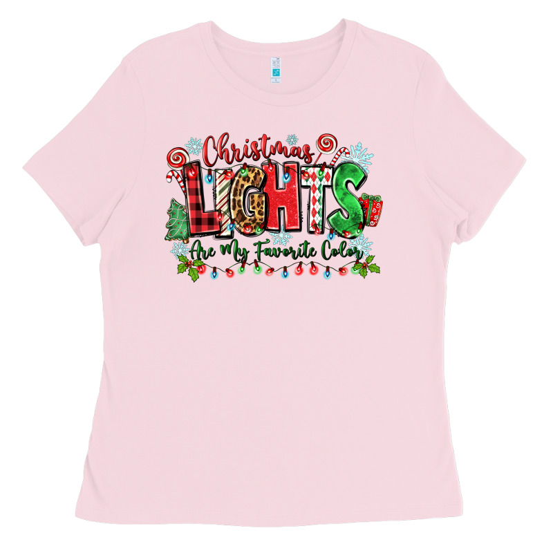 Christmas Lights Are My Favorite Color Ladies Tee by Zillion Design Studio | Teevron