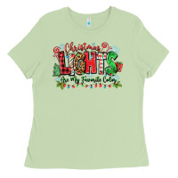 Matcha christmas lights are my favorite color Ladies Tee - Zillion Design Studio