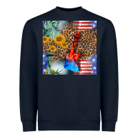 Navy statue of liberty american flag Heavyweight Sweatshirt - BundleAndBundleShop