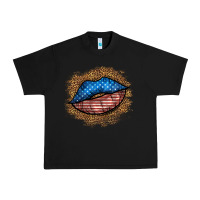 Black western 4 of july lips Urban Heavy Tee - BundleAndBundleShop