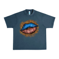 Midnight Navy western 4 of july lips Urban Heavy Tee - BundleAndBundleShop