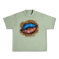Oil Green western 4 of july lips Urban Heavy Tee - BundleAndBundleShop