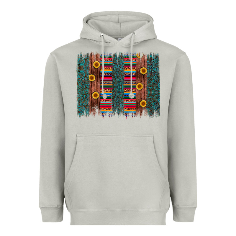 Sunflower Serape Brush Stroke Heavyweight Hoodie by Artiststas | Teevron
