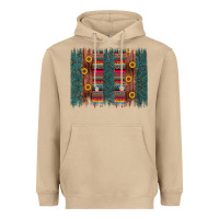 Mushroom sunflower serape brush stroke Heavyweight Hoodie - Artiststas