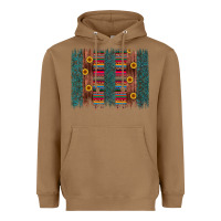 Toasted Coconut sunflower serape brush stroke Heavyweight Hoodie - Artiststas