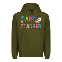 Army Green art teacher Premium Hoodie - NancyCooperArtShop