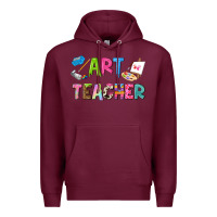 Burgundy art teacher Premium Hoodie - NancyCooperArtShop