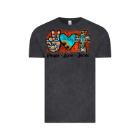 Vintage Black peace love jesus Vintage Tee - JahusDesignShop