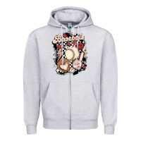 Heather Grey checkered retro baseball Zipper Hoodie - MaliasSmallBusiness
