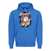 True Royal checkered retro baseball Zipper Hoodie - MaliasSmallBusiness
