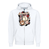 White checkered retro baseball Zipper Hoodie - MaliasSmallBusiness