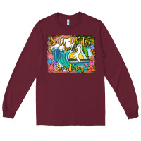 Burgundy salt water heals everything Long Sleeve Tee - Jasminsmagicworld