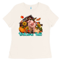 Bone Welcome fall pig Ladies Tee - RanaPortraitStore