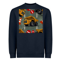 Navy dump truck seamles pattern Heavyweight Sweatshirt - BundleAndBundleShop