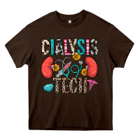 Chocolate Brown dialysis tech Heavy Core Tee - Zillion Design Studio