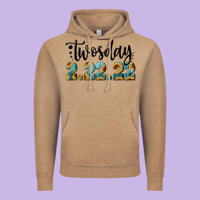 Twosday Vintage Hoodie Designed By Ranaportraitstore
