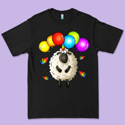 Rainbow Sheep Premium Tee Designed By Zillion Design Studio