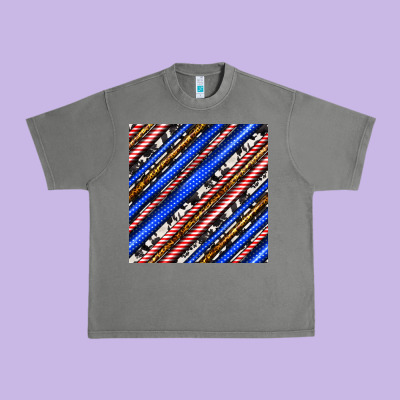 Western America Seamless Pattern Urban Heavy Tee Designed By Bundleandbundleshop