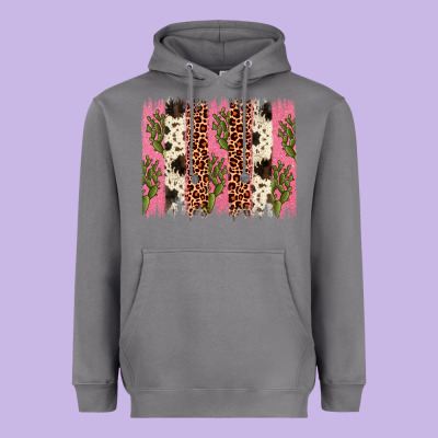 Cactus Leopard Cowhide Brush Stroke Heavyweight Hoodie Designed By Artiststas