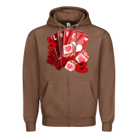 Chestnut valentines day feeling lucky Zipper Hoodie - NancyCooperArtShop
