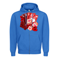 True Royal valentines day feeling lucky Zipper Hoodie - NancyCooperArtShop