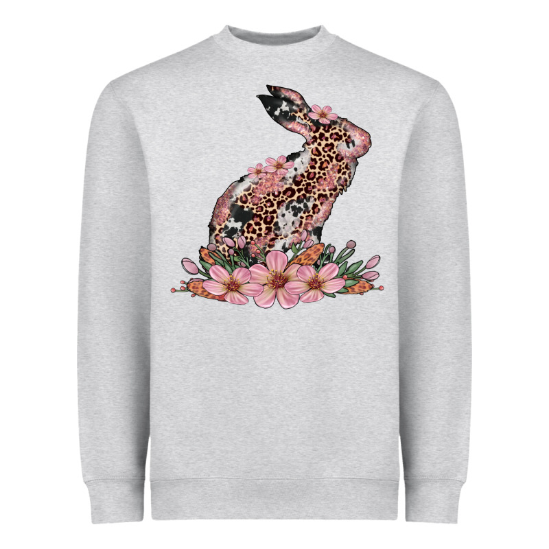 Bunny With Blossom Flower Heavyweight Sweatshirt by Artiststas | Teevron