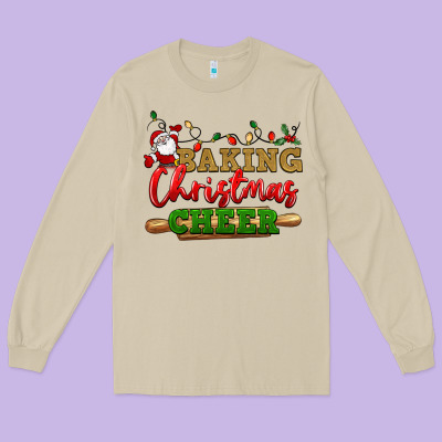 Baking Christmas Cheer Long Sleeve Tee Designed By Nancycooperartshop