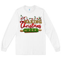White Baking Christmas cheer Long Sleeve Tee - NancyCooperArtShop