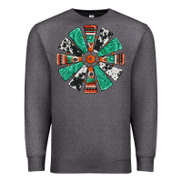 Charcoal Heather western windmill Premium Sweatshirt - Jasminsmagicworld