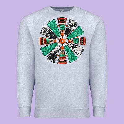 Western Windmill Premium Sweatshirt Designed By Jasminsmagicworld