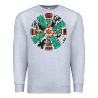 Heather Grey western windmill Premium Sweatshirt - Jasminsmagicworld