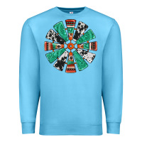 Ocean Blue western windmill Premium Sweatshirt - Jasminsmagicworld