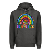 Charcoal Heather bruh we back Premium Hoodie - NancyCooperArtShop