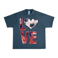 Midnight Navy soccer love Urban Heavy Tee - JahusDesignShop