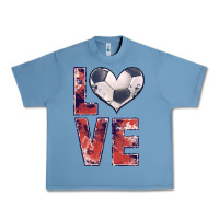 Pebble Blue soccer love Urban Heavy Tee - JahusDesignShop